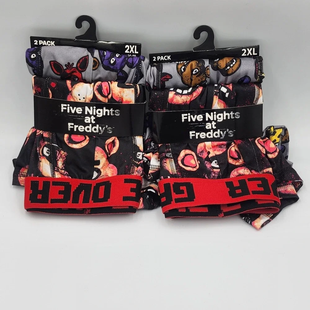 Five Nights at Freddys Boxer Briefs Mens 2XL FNAF Game Over 4 Pair New